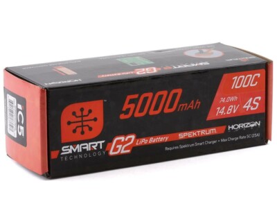 Spektrum RC 4S Smart G2 LiPo 100C Battery Pack 14.8V 5000mAh SPMX54S100H5