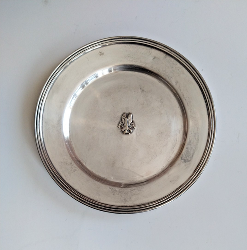 Piatto/piatto da dessert vintage American Airlines AA placcato argento logo aquila - Foto 2 di 3