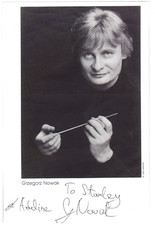 Grzegorz Nowak Signed Paper Photo / Autographed Classical Conductor