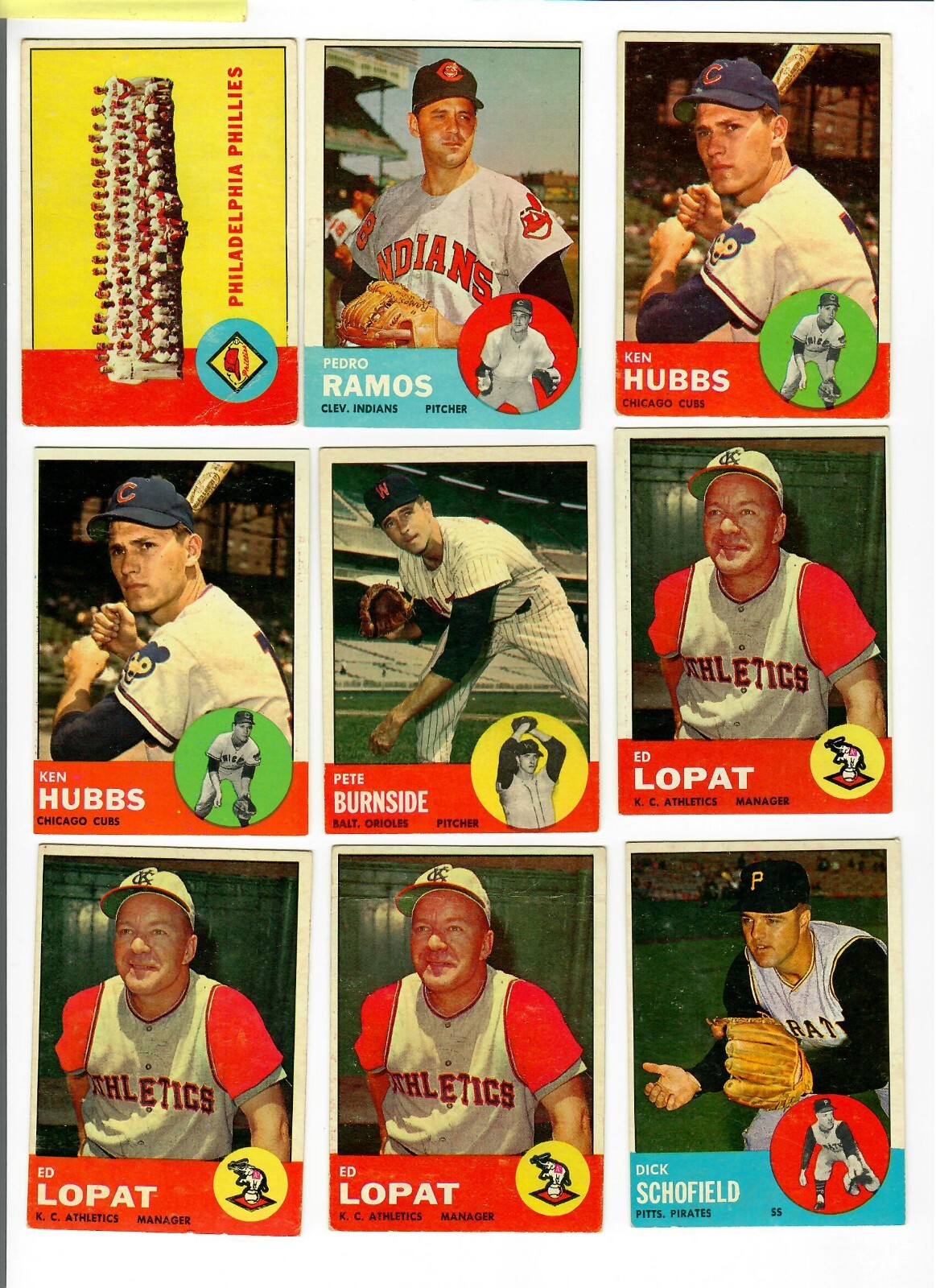 Lot of 33 1963 Topps baseball cards eBay