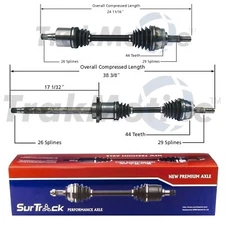SurTrack Pair Set 2 Front CV Axle Shafts For Nissan Altima Maxima 3.5 Automatic