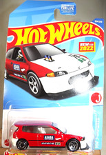 2022 Hot Wheels 204 HW J-Imports 10/10 HONDA CIVIC CUSTOM Red w/Chrome 5/AD Sp
