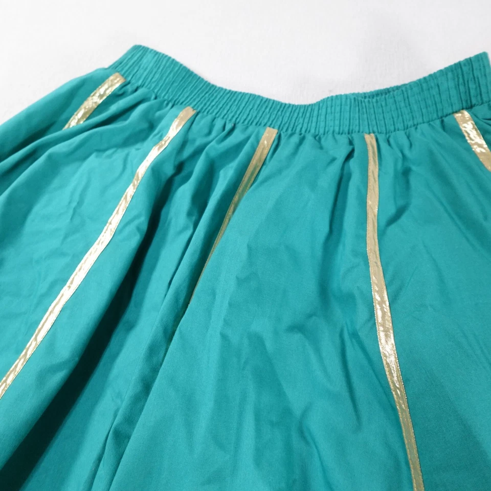 Falda de Baile Cuadrada Vintage Para Mujer Mediana Verde Malco Modos Hoedown Vaquera Foto 4 de 4