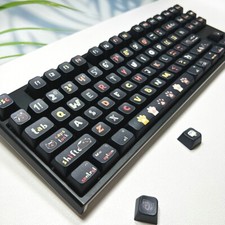 Cute Black Cat MDA Profile Dye Subs PBT Keycap Set 126 keys