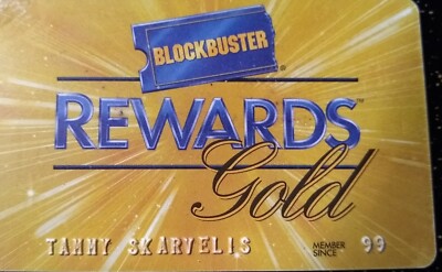 RARE VINTAGE ORIGINAL BLOCKBUSTER GOLD REWARD VIDEO MEMBERSHIP CARD