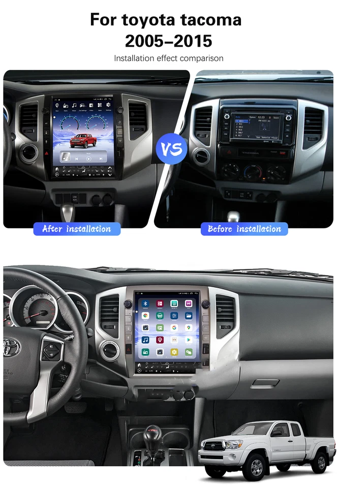 Reproductor multimedia para automóvil 13" para Toyota Tacoma 2005-2015 GPS navegación radio estéreo Foto 2 de 4