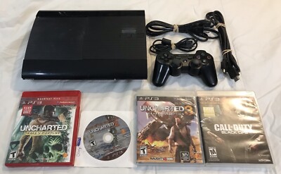 PlayStation 3 PS3 Super Slim 500GB + 4 Games Uncharted + Call of