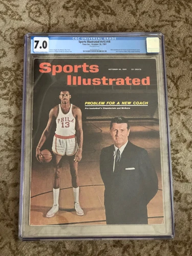 Wilt Chamberlain 1961 FC Sports illustrated  Newsstand CGC 7.0 7 Of 14 Gr. Pop 2