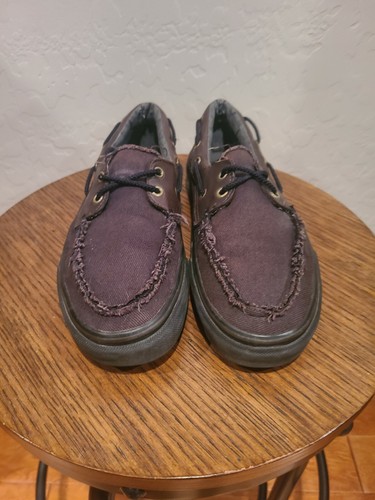 vans black boat shoes