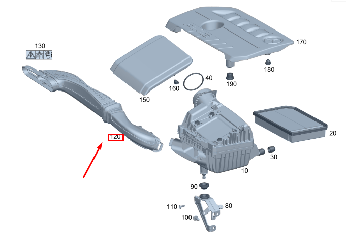 MERCEDES-BENZ GLA H247 AMG Air Intake Tube A2600902300