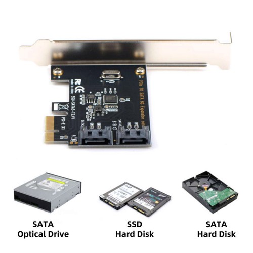 Adaptateur d'extension carte contrôleur d'extension 2 ports noir PCI-E vers SATA3.0 6G - Photo 13/13