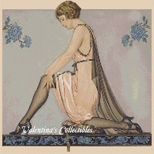 Art Deco Lady Counted Cross Stitch Chart No. 1-152 