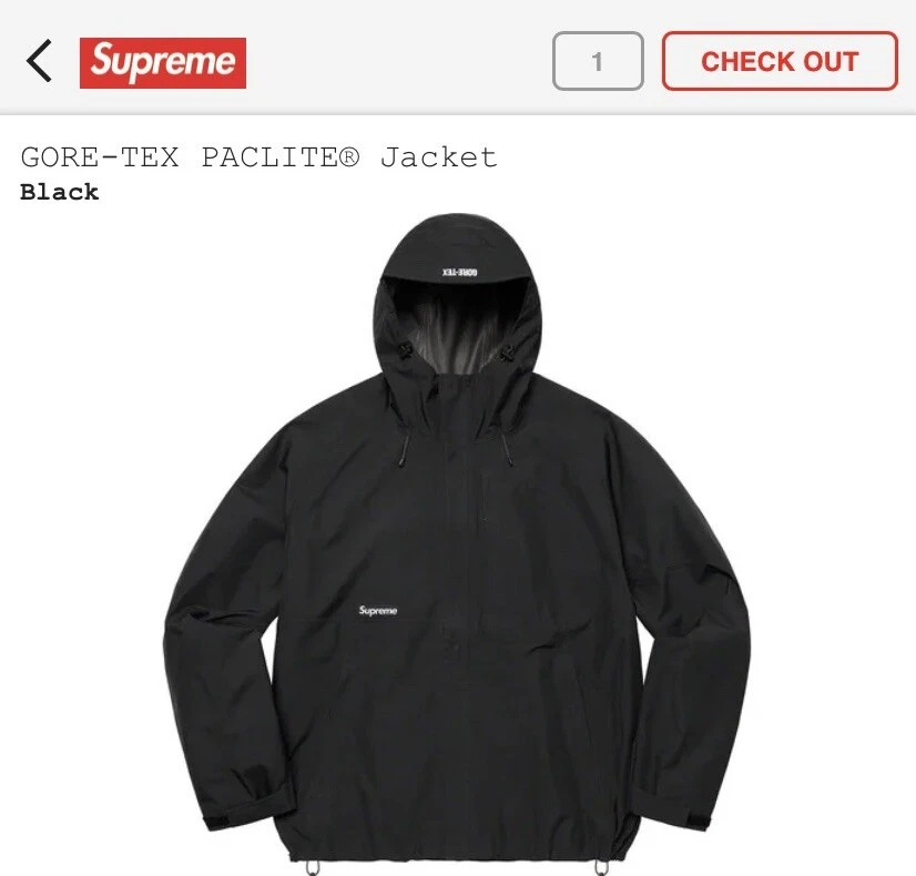 Supreme® SS22 GORE-TEX Backpack Jacket Black Size Small