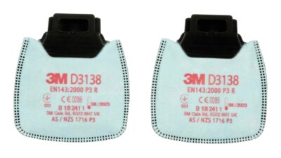 3M Partikelfilter D3138, P3R mit Aktivkohle - 2 Stück