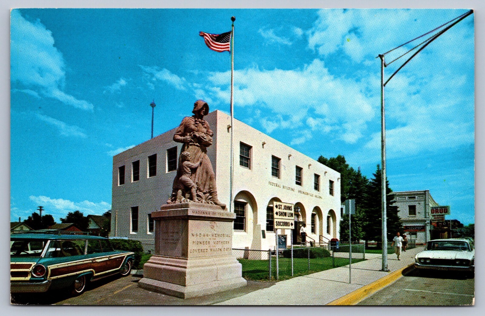 Postcard Springerville AZ Post Office and Federal Building eBay
