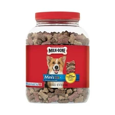 Milk-Bone Flavor Snacks Dog Treats Beef Chicken Bacon Flavors 36Oz Jar Mini 1Pck