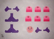 KW 6141 Smiling Rose 3D Doll HP Handpainted Needlepoint Canvas