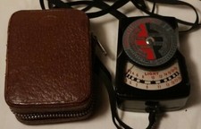 Vintage Photography Dejur Amsco Corporation light Meter w Case
