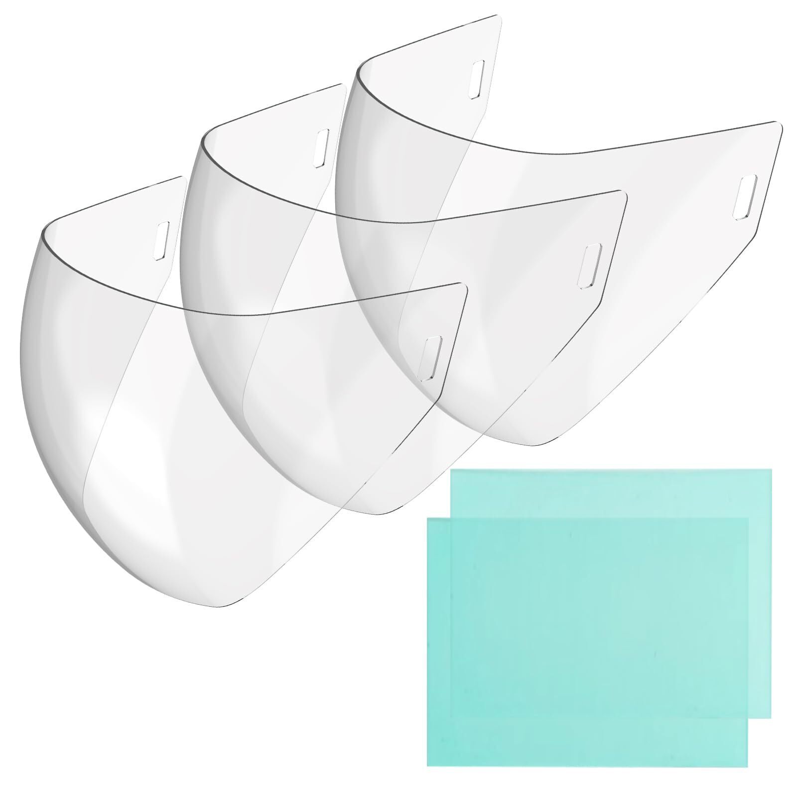 Clear Replacement Lenses for Panoramic Welding Helmet, 5 Piece Kit (KTS-PAVBHP)