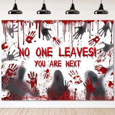 Scary Bloody Handprint Halloween Backdrop 5x3ft