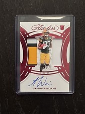 2025 Flawless Savion Williams Rookie Dual Patch Auto Ruby  /15 Packers RC