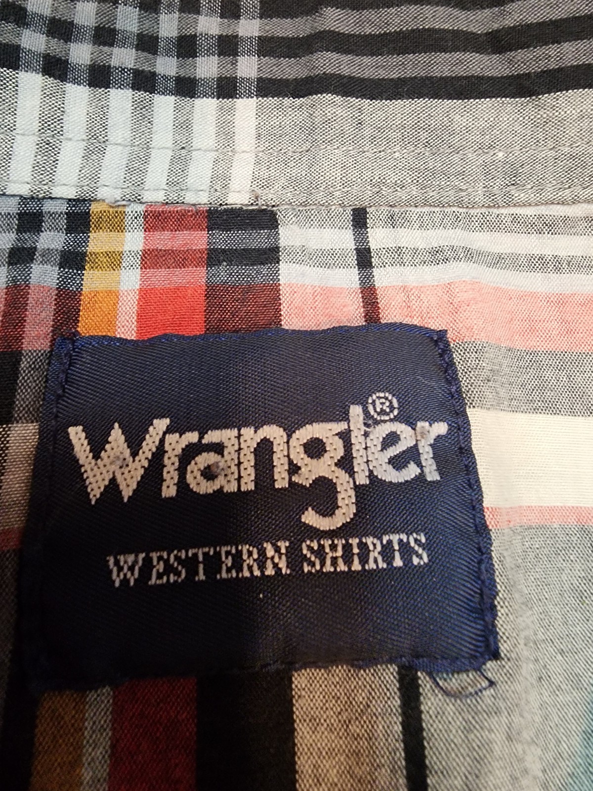 Vintage Mens Wrangler Tan Red Plaid Western Pearl Snap Short Sleeve Shirt XL thumbnail 2