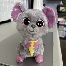 TY BEANIE BOOS - SQUEAKER the MOUSE 2015 6”  Rare Plush Stuffed Toy Collectible