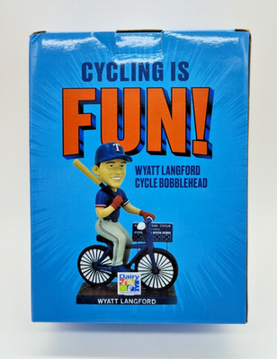 Wyatt Langford Texas Rangers Cycling Fun Cycle Bobblhead Dairy Max SGA 5/12/2025