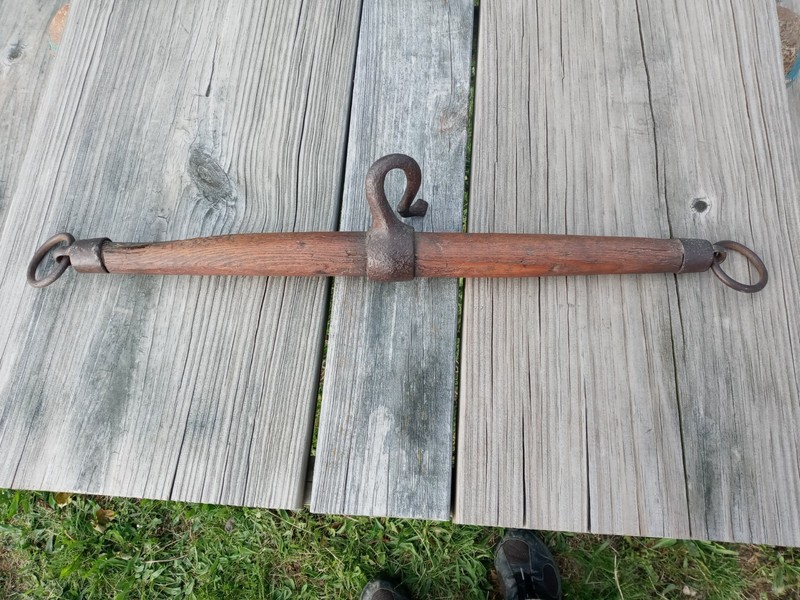 Rare Antique Primitive 20" Pony/Donkey/Goat Whippletree For A  Walk-behind Plow 