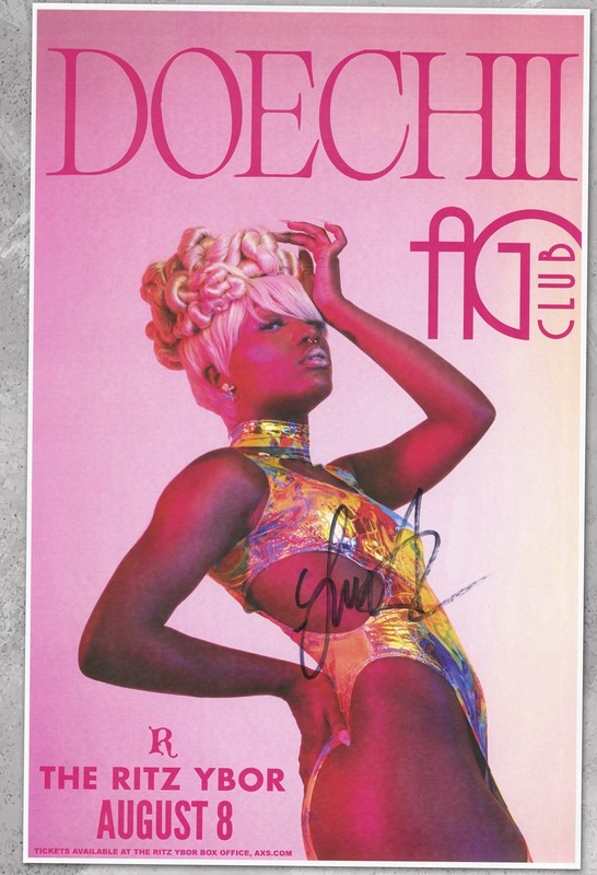Doechii autographed gig poster