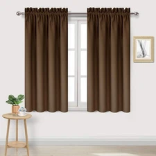  Blackout Curtains Thermal Insulated Energy 38"W x 45"L (Pack of 2) Brown