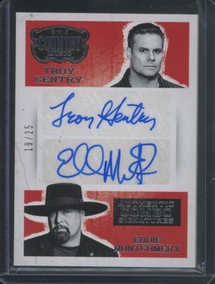 2014 Panini Country Music Montgomery Gentry #AC-TE Combo Signature Auto /25