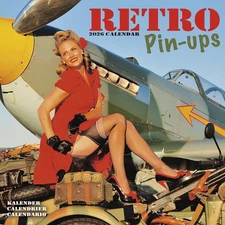 Retro Pin-Ups Calendar 2026 | 12x24" 16 Months | Glamour Women Gift Wall