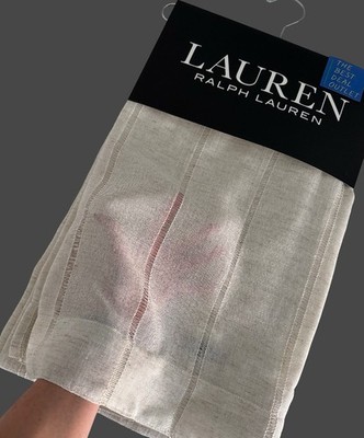 New Ralph Lauren Window Curtains 2 Panels Beige 54 x 96 Linen Hamilton Back Tab