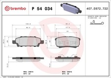 Bremsbelagsatz Scheibenbremse PRIME BREMBO P 54 034 für DODGE CHRYSLER JEEP MK49