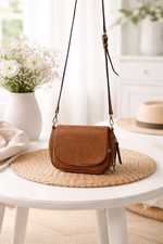 Borsa a tracolla donna Moda Luxe nuova senza etichette marrone oro ferramenta Nordstrom 👛 pagata 159