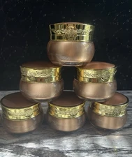 6 gold Acrylic cream jars