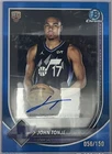 2025-26 Bowman Chrome John Tonje RC Auto Blue Jazz 56/150