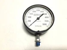 Perma-Cal 111NIBI5A21 Test Pressure Gauge 1/2" NPT Bottom Mount 0-5000 PSI
