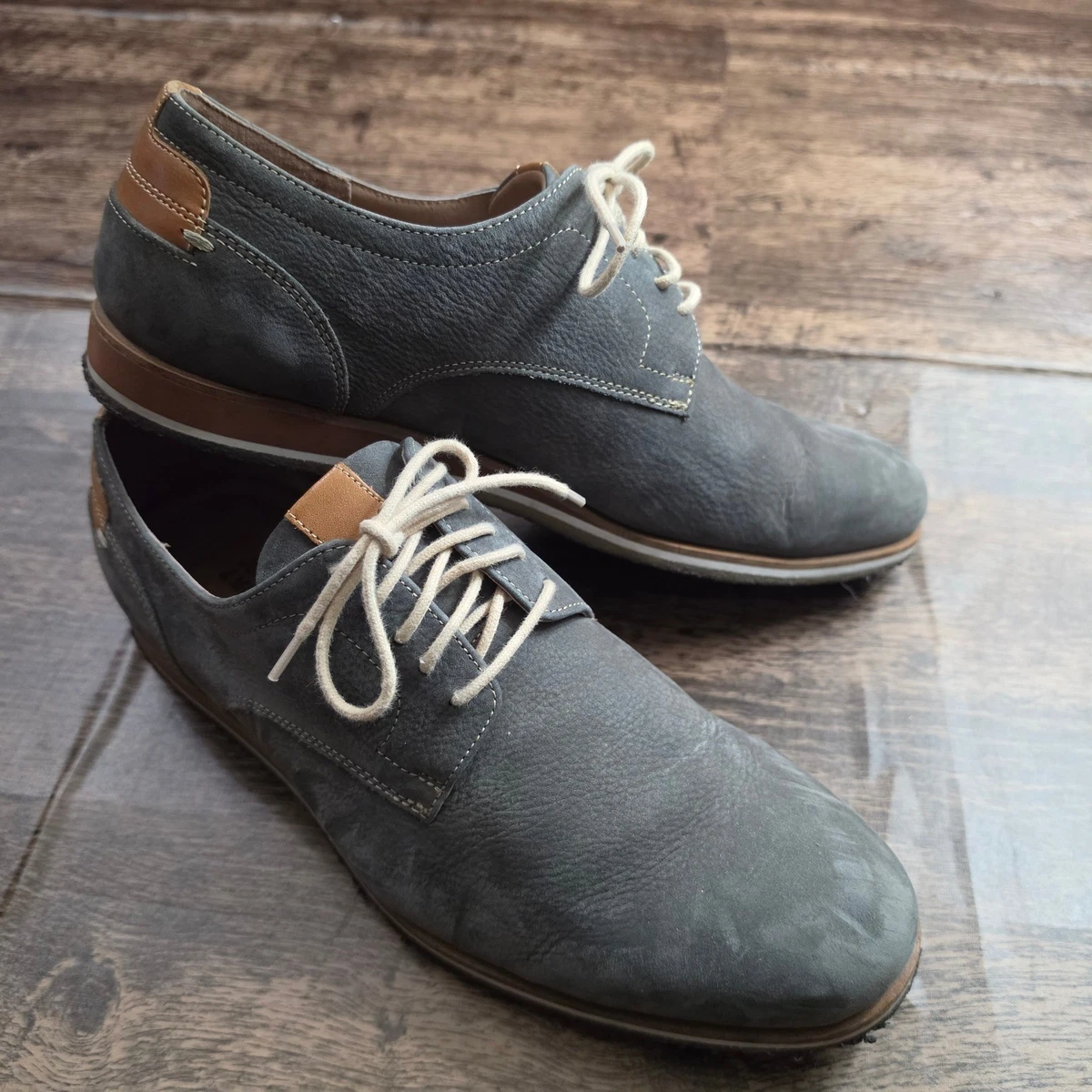 Johnston & Murphy Gray Leather Oxford Dress Shoes Men\'s Size 11.5 Lace Up Amazon.com: Johnston & Murphy Men main image 2