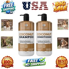 Coconut Shampoo and Conditioner Set - Sulfate Free, Deep Moisturizing, Hydrat...
