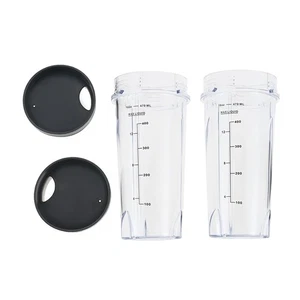 2x 16oz Cups with Lid for Only Professional Blender BL660 BL663 BL663CO BL665Q