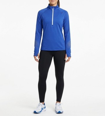 Gap Fit 1/2 Zip Long Sleeve Pullover Blue Women's size med Thumbholes