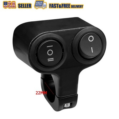 Motorcycle On Off Switch Dual Button ATV Handlebar 7/8'' Headlight Fog Spot Light