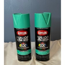 2 Pack Krylon Fusion All-In-One Spray Paint Satin Beach Glass 12 Oz 5X Adhesion