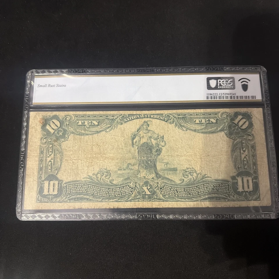 FR. 632 $10 Us 1902 Plane Back Fort Wayne, Indiana the First & Hamilton PCGS F12 - Image 2 of 4