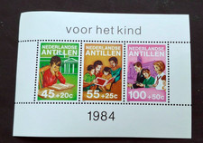 1984 CHILDREN CHARITY SHEET VF MNH NEDERLAND NETHERLANDS ANTILLEN (K10)
