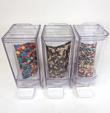 3 REPLACEMENT CONDIMENT CONTAINERS W/LIDS Cuisinart Soft Ice Cream Maker ICE-45