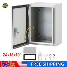 24x16x10'' Electrical Metal Enclosure Junction Box Wall Mount Box IP66 Outdoor