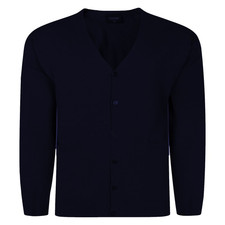 Image of Espionage V Neck Cardigan Mens Cotton Long Sleeve Big Plus Size 2XL-8XL KW046
